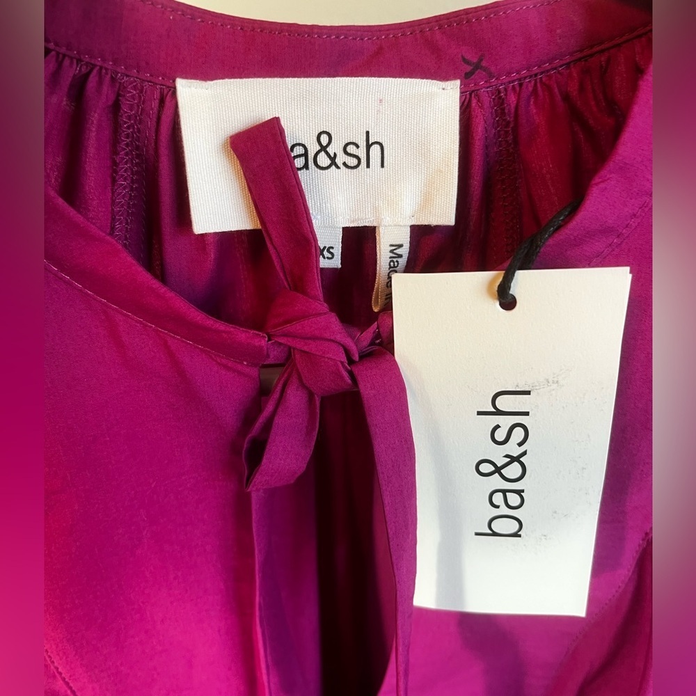 NWT BA&SH Paris Jamie Top in Fuchsia Size XS - Picture 8 of 10